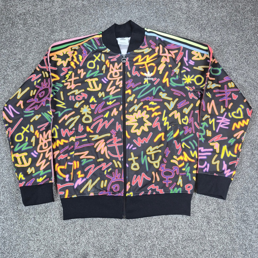 Adidas Love Unites SST Track Jacket Size Medium Pride All Over Print